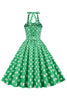 Carregar imagem no visualizador da galeria, Vestido Pin Up 1950 de bolinhas verdes