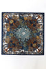 Carregar imagem no visualizador da galeria, Lenço quadrado estampado de folhas azuis