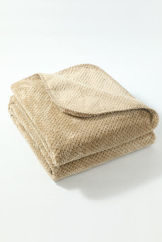 Cobertor de lã de coral espesso khaki
