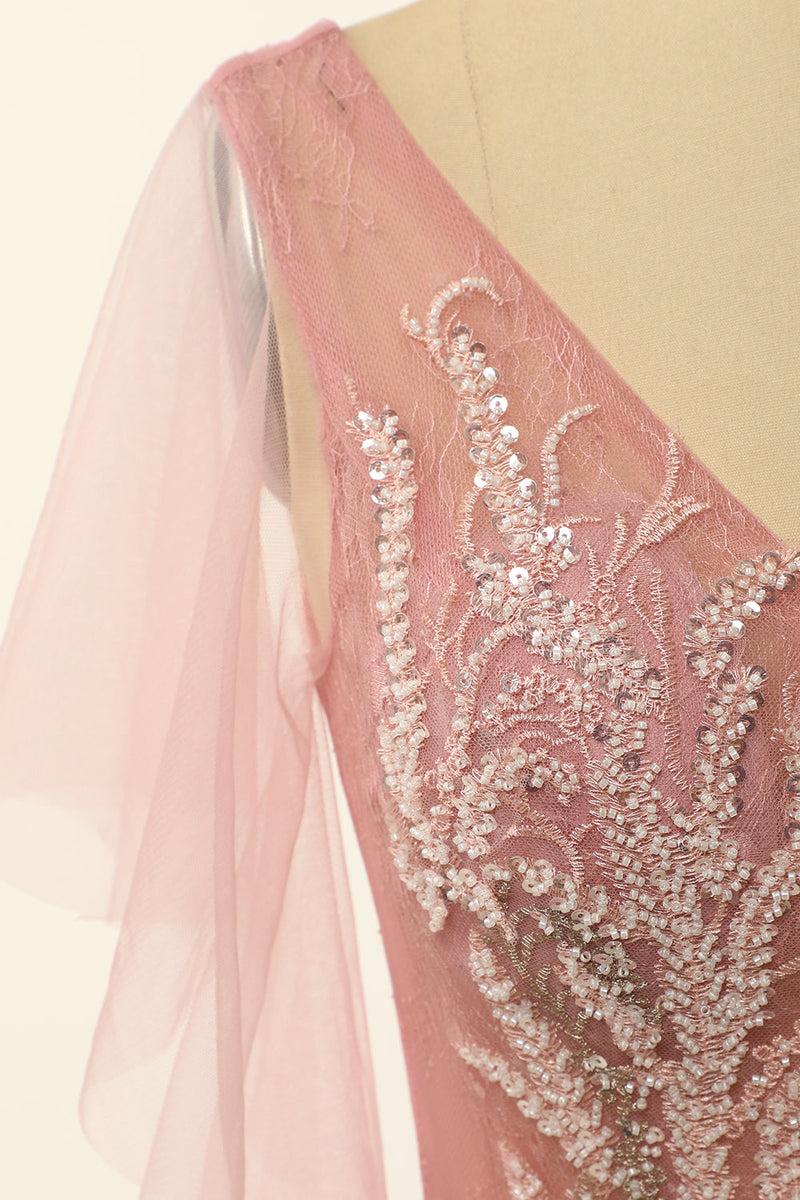Carregar imagem no visualizador da galeria, Blush Beading Tulle A-line Vestido de baile