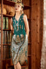 Carregar imagem no visualizador da galeria, Vestido de lantejoulas verdes escuras de sheath V