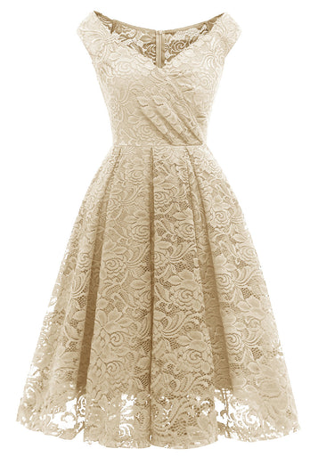 Blush vintage vestido de festa de renda