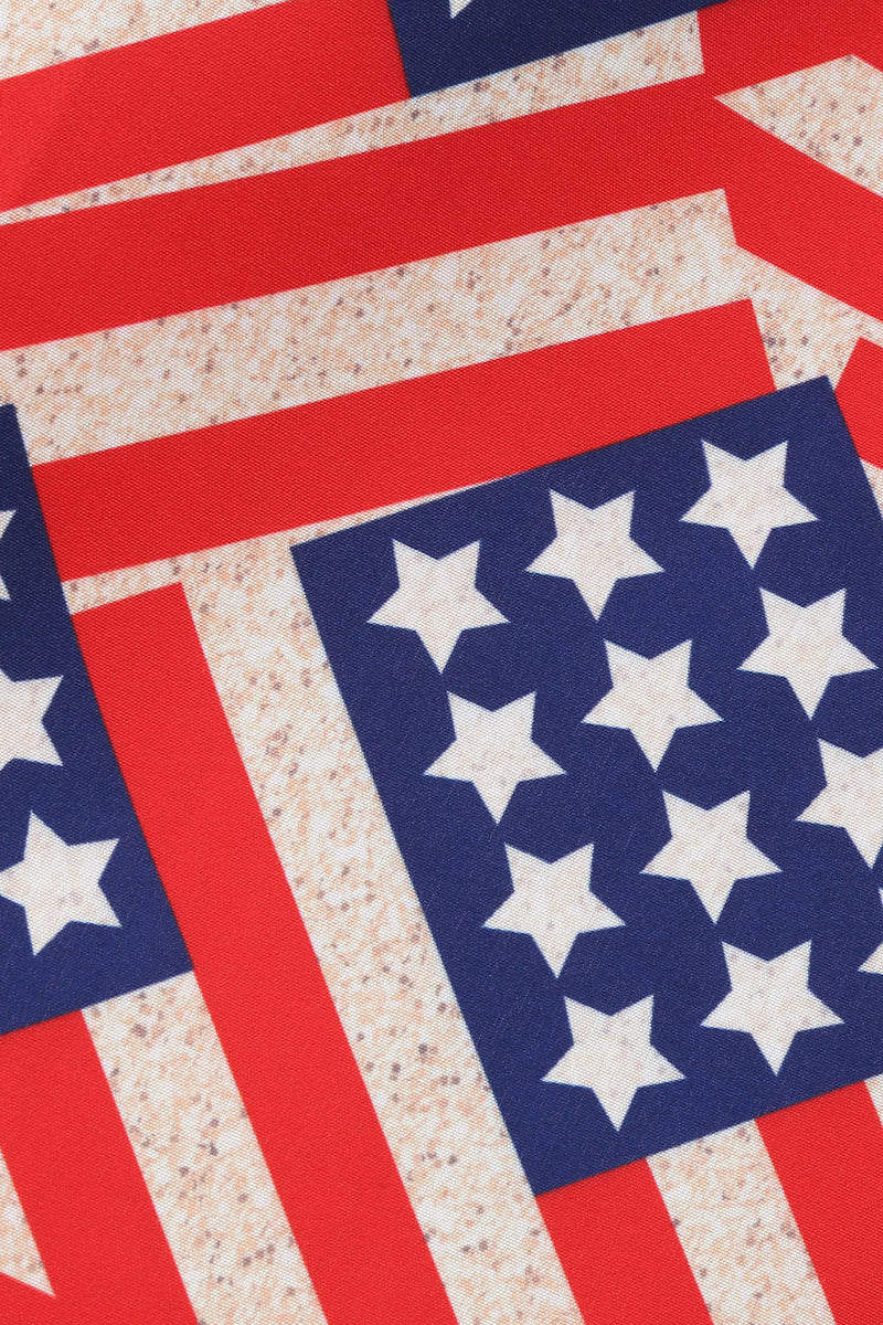 Carregar imagem no visualizador da galeria, Vestido vintage de impressão de bandeira americana