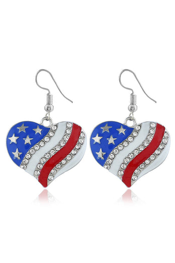 Colar de diamantes pentagrama de bandeira americana