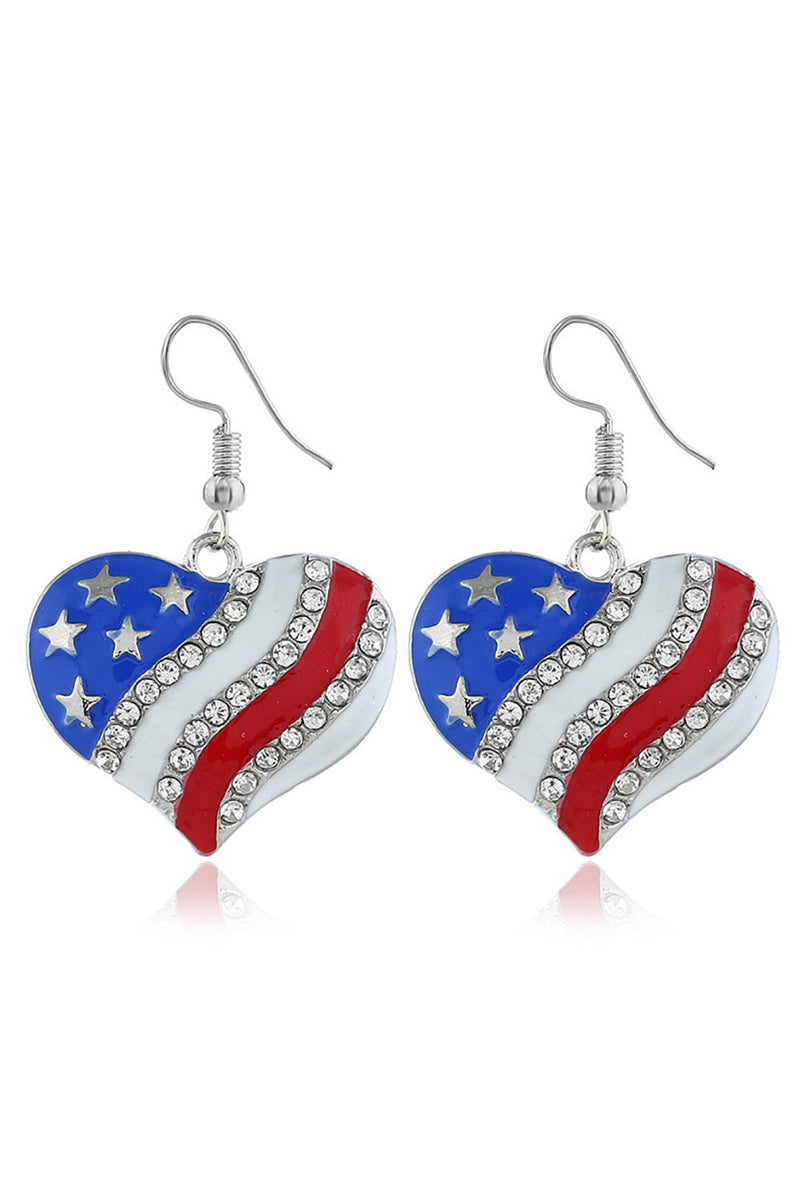 Carregar imagem no visualizador da galeria, Colar de diamantes pentagrama de bandeira americana