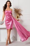 Vestido de coquetel de bodycon de namorado rosa