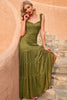 Carregar imagem no visualizador da galeria, Vestido Maxi de renda de verão verde do exército