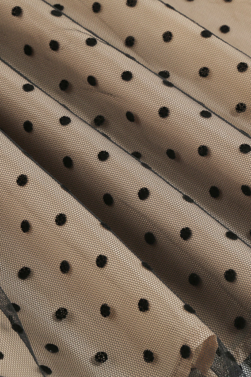 Carregar imagem no visualizador da galeria, Vestido preto polka dots vintage 1950