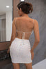 Carregar imagem no visualizador da galeria, Vestido de regresso a casa sem lantejoulas brancas