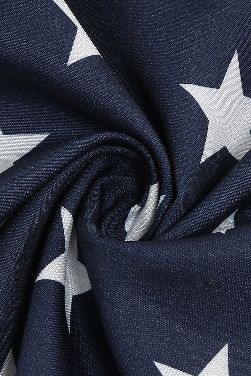 Carregar imagem no visualizador da galeria, Vestido vintage de estilo retro Halter Navy