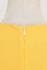 Carregar imagem no visualizador da galeria, Vestido retro estilo amarelo de 1950 com buraco de fechadura