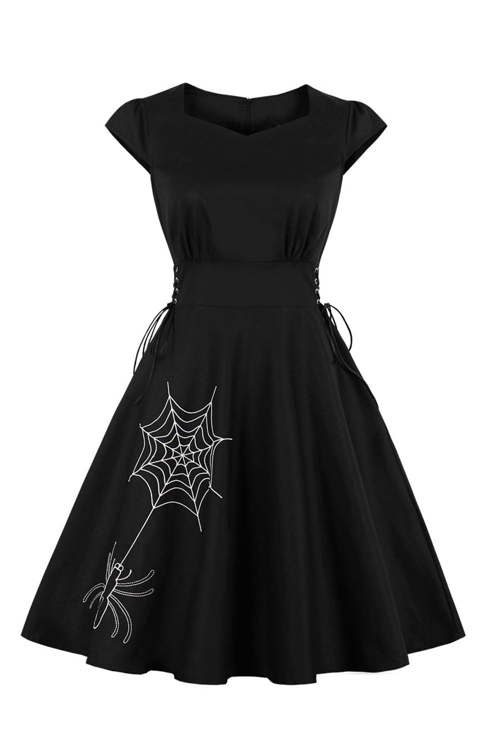 Vestido de Halloween vintage de renda preta