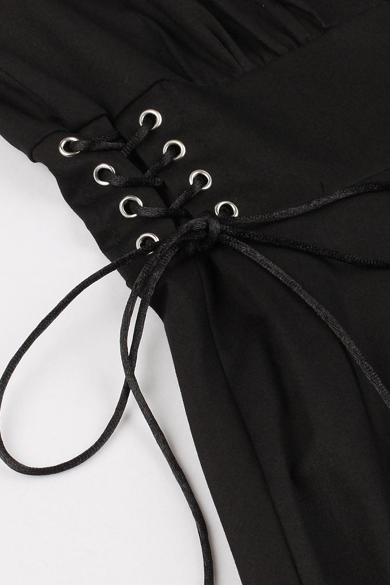 Carregar imagem no visualizador da galeria, Vestido de Halloween vintage de renda preta