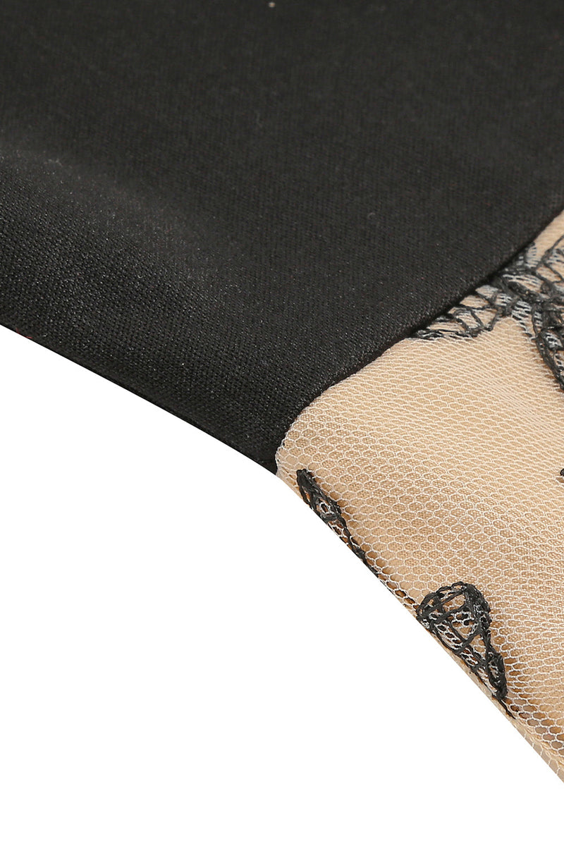 Carregar imagem no visualizador da galeria, Vestido preto V-Neck Vintage 1950s com apliques