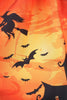 Carregar imagem no visualizador da galeria, V-Neck Manga Comprida Jack-o-lanterna Imprimir Vestido Retro de Halloween