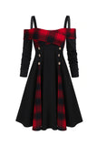 Verifique o vestido vintage de Halloween de duas mamas