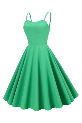 Vestido verde spaghetti 1950s
