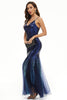 Carregar imagem no visualizador da galeria, Vestido de baile de tule de lantejoulas pretas
