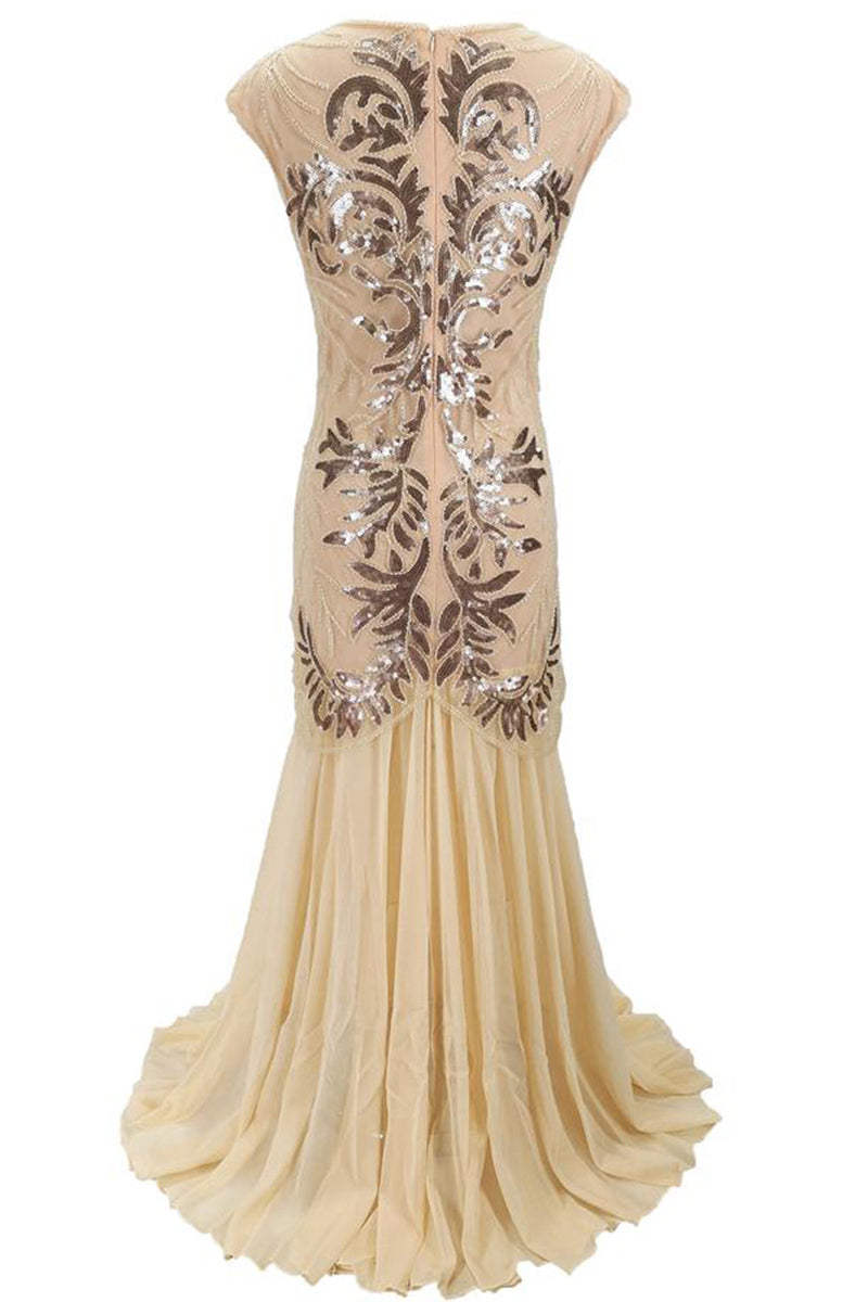 Carregar imagem no visualizador da galeria, Vestido Gatsby de lantejoulas longas dos anos 1920
