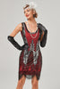 Carregar imagem no visualizador da galeria, Vestido preto de colher de ouro de 1920
