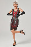 Vestido preto de colher de ouro de 1920