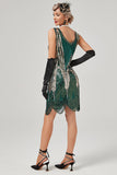 Vestido preto de colher de ouro de 1920