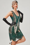 Vestido preto de colher de ouro de 1920