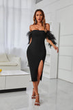 Vestido midi de cocktail preto