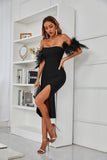 Vestido midi de cocktail preto