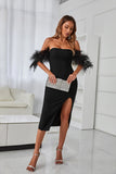 Vestido midi de cocktail preto
