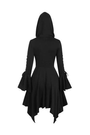 Vestido de Halloween manga comprida preta