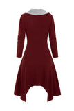 Mangas Compridas Preto Vestido Vintage de Halloween