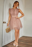 Rosa vestido de cocktail