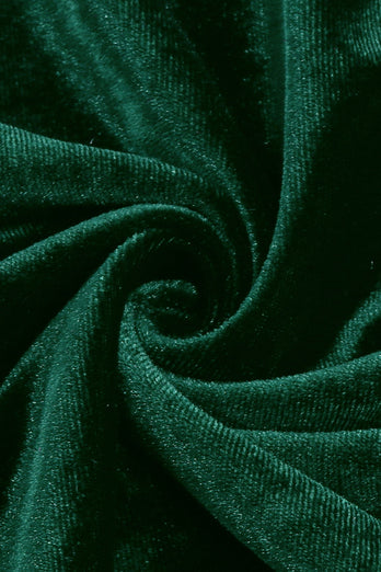 Verde escuro vestido de veludo