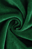 Vestido vintage de veludo verde escuro