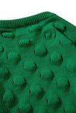 Manga comprida camisola de Natal verde