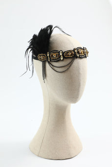 Preto Dourado 1920s Conjunto de Acessórios