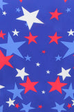 Azul Real Estrelas Vestido Dos Anos 1950 Com Mangas Curtas