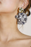 Leopard Rhinestones Brincos Brilhantes