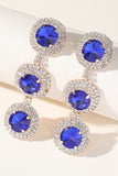 Brincos redondos de strass multicamadas