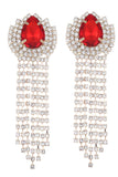 Brilhantes Rhinestones Water Drop Tassel Brincos