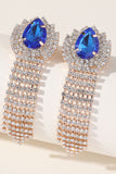 Brilhantes Rhinestones Water Drop Tassel Brincos