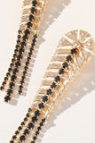 Liga Rhinestones Vintage Boho Leaf Tassel Brincos