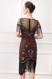Preto Lantejoulas 1920s Vestido com Franjas