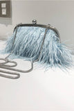 Saco de embreagem Blue Tassel Pearl Evening Party