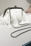 Saco de embreagem Blue Tassel Pearl Evening Party