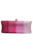 Fuchsia Ombre Saprkly Saco de embreagem de lantejoulas à noite