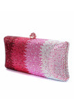 Fuchsia Ombre Saprkly Saco de embreagem de lantejoulas à noite