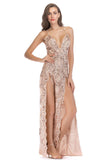 Preto Esparguete Correia Deep V-neck Vestido de Noite Longo