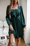 Veludo Preto Uma linha de vestido de festa de férias com pregas